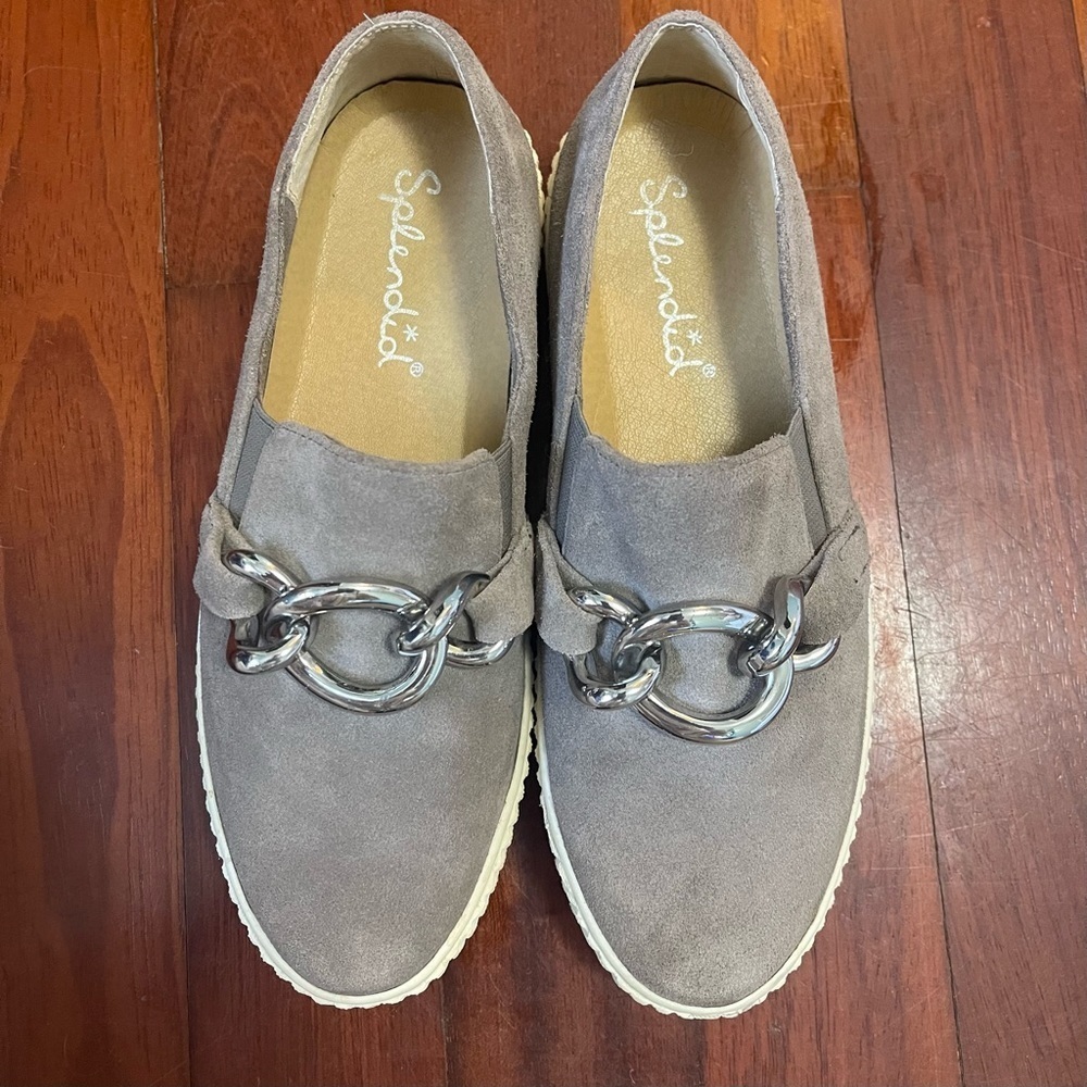 Splendid Smokey Roberta Suede Slip On Platform Chunky Loafer Sneaker Size 8 - Picture 6 of 10